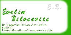 evelin milosevits business card